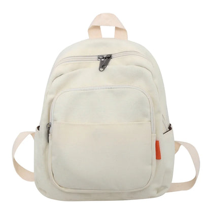 Women's Backpacks  Trend Canvas Female Bag Small School Bags White  Rucksack For Teen Girls Fashion Casual Backpack