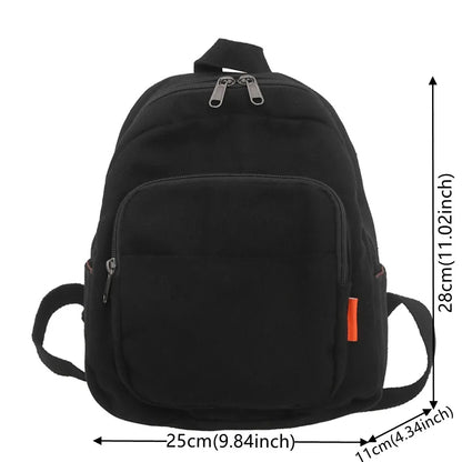 Women's Backpacks  Trend Canvas Female Bag Small School Bags White  Rucksack For Teen Girls Fashion Casual Backpack