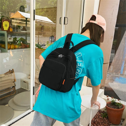 Women's Backpacks  Trend Canvas Female Bag Small School Bags White  Rucksack For Teen Girls Fashion Casual Backpack