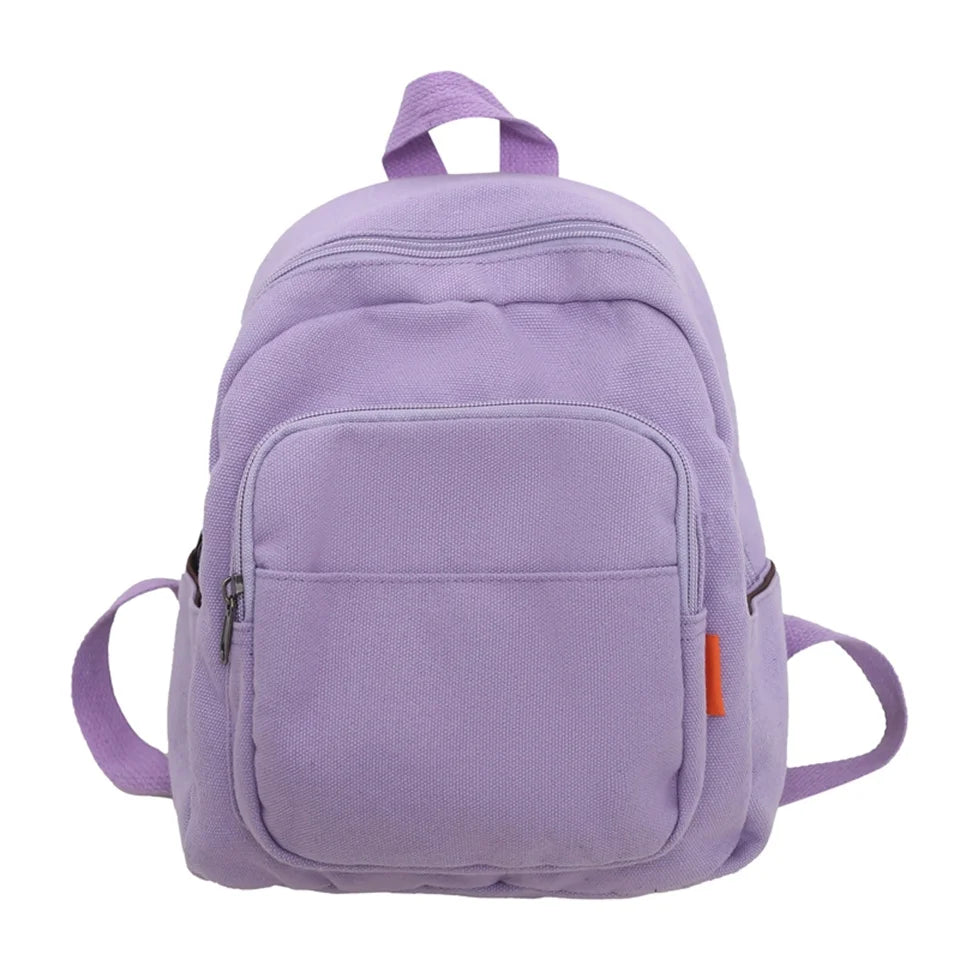 Women's Backpacks  Trend Canvas Female Bag Small School Bags White  Rucksack For Teen Girls Fashion Casual Backpack