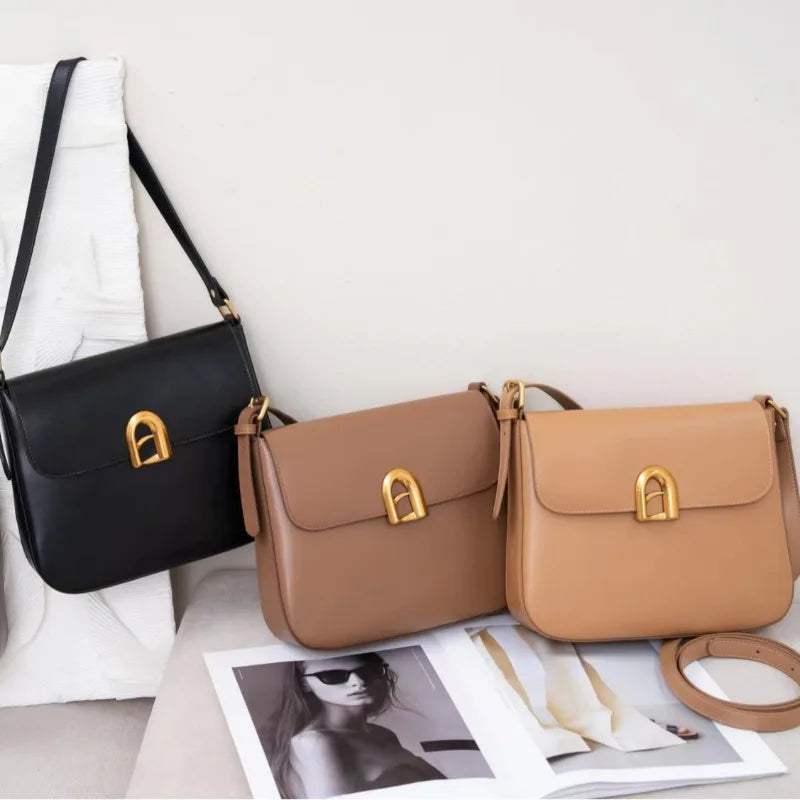 Women's Bag All-match Niche New Commuter Shoulder Bags Versatile Portable Crossbody Large Capacity Purses Simple Solid Handbags