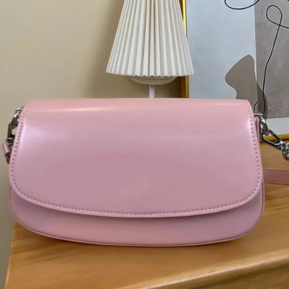 Women's Bag Niche 2024 New Genuine Leather Underarm Crossbody Handbags Fashion Simple Solid All-match Commuter Bolsas Mujer