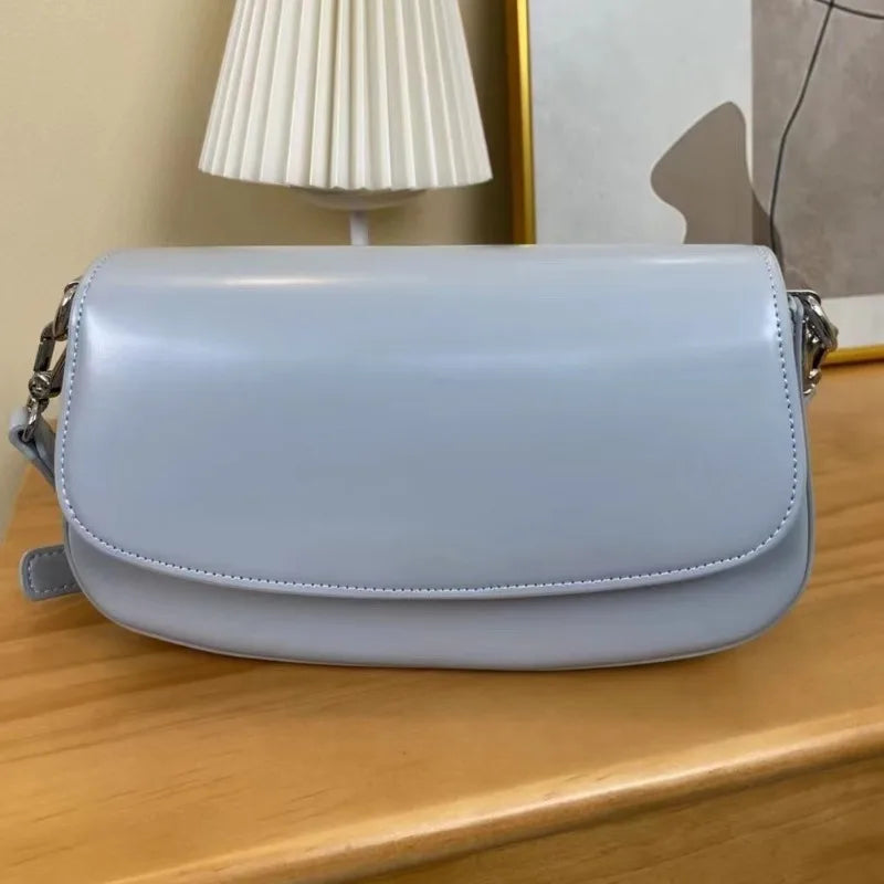 Women's Bag Niche 2024 New Genuine Leather Underarm Crossbody Handbags Fashion Simple Solid All-match Commuter Bolsas Mujer