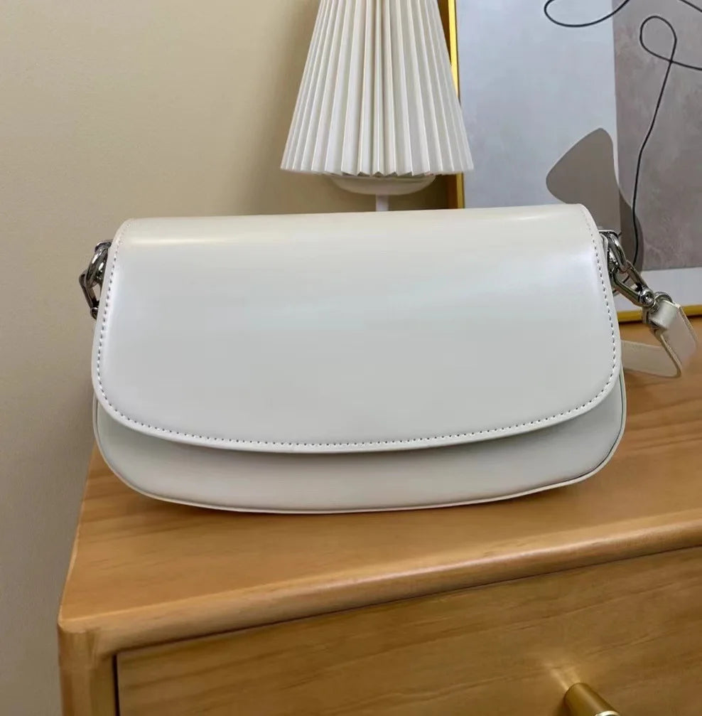 Women's Bag Niche 2024 New Genuine Leather Underarm Crossbody Handbags Fashion Simple Solid All-match Commuter Bolsas Mujer