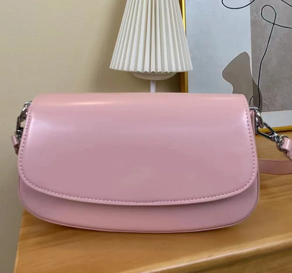 Women's Bag Niche 2024 New Genuine Leather Underarm Crossbody Handbags Fashion Simple Solid All-match Commuter Bolsas Mujer