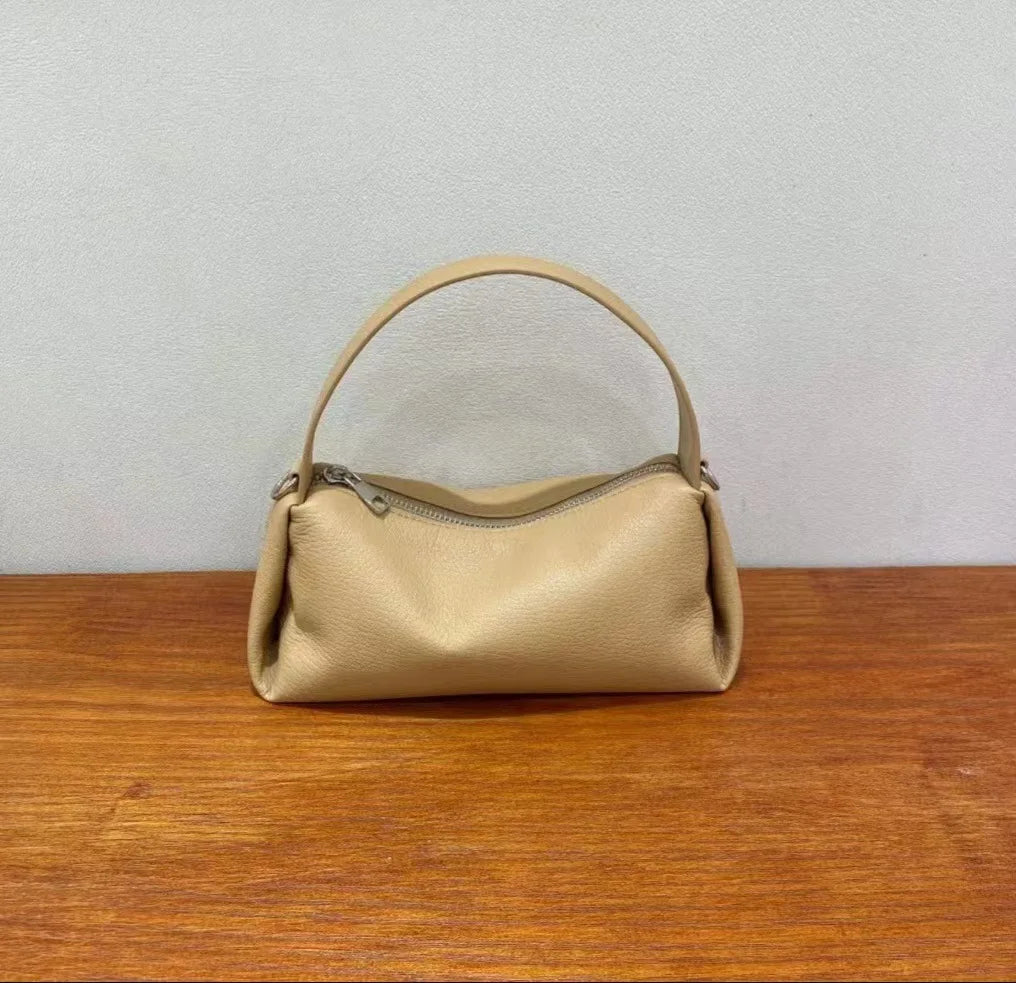Women's Bag Simple Niche Design 2024 Spring New Genuine Leather Handbags Fashion All-match Underarm Shoulder Bags Female Purses