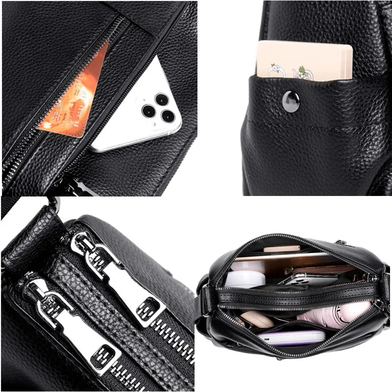 Women's Bag Soft Genuine Leather Handbags Designer Large Capacity Women Shoulder Bags 2022 High Quality Female Messenger bag Sac