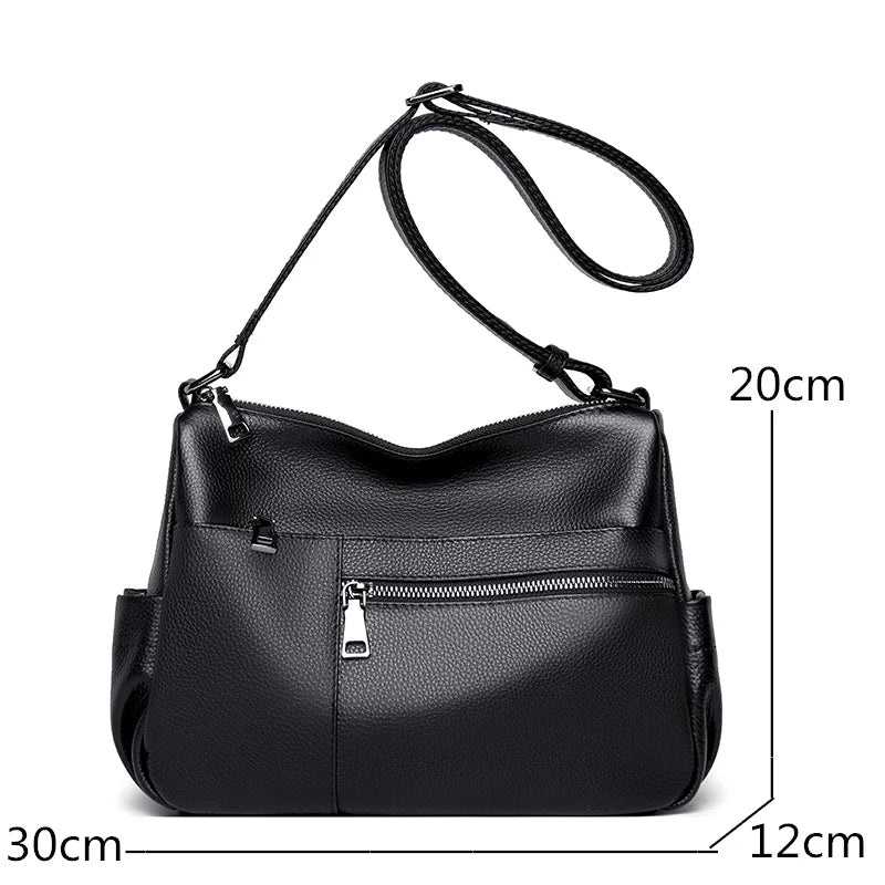 Women's Bag Soft Genuine Leather Handbags Designer Large Capacity Women Shoulder Bags 2022 High Quality Female Messenger bag Sac