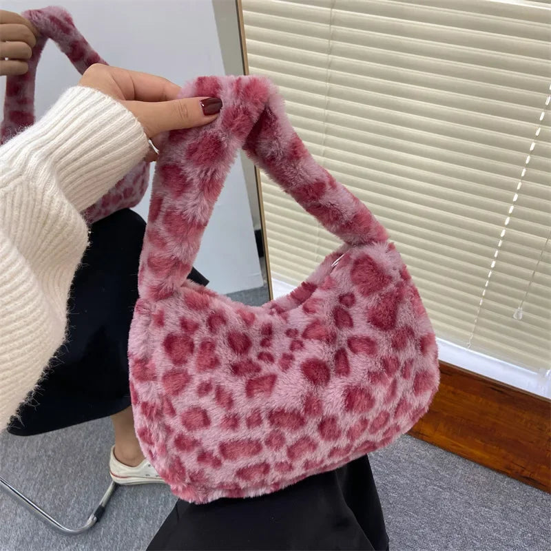 Women's Bags 2024 New Korean Style Fashion Plush Tote Bag Shoulder Crossbody Bag Ladies Hand Bags Designer Bags Luxury Bag