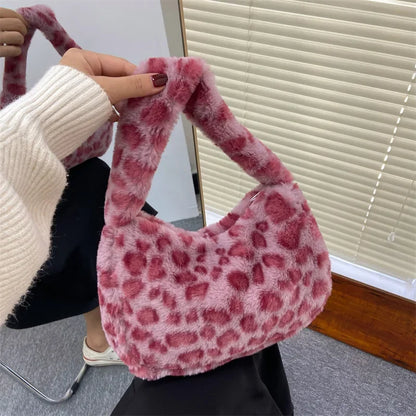 Women's Bags 2024 New Korean Style Fashion Plush Tote Bag Shoulder Crossbody Bag Ladies Hand Bags Designer Bags Luxury Bag