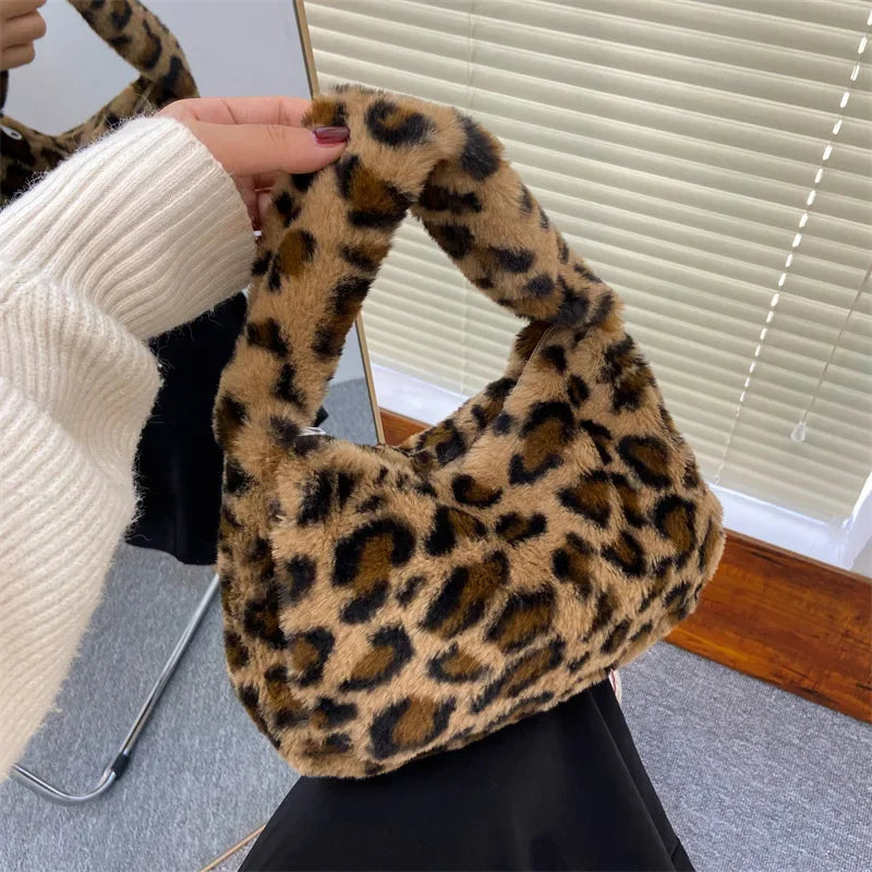 Women's Bags 2024 New Korean Style Fashion Plush Tote Bag Shoulder Crossbody Bag Ladies Hand Bags Designer Bags Luxury Bag