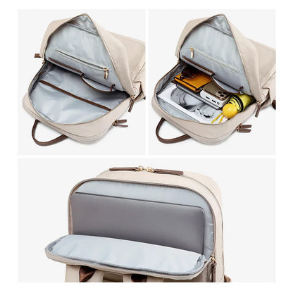 Women's Bags Simple 15.6inch Handbag Nylon Casual Notebook Travel Back Pack Fashion High Quality Waterproof Girl Small Backpacks