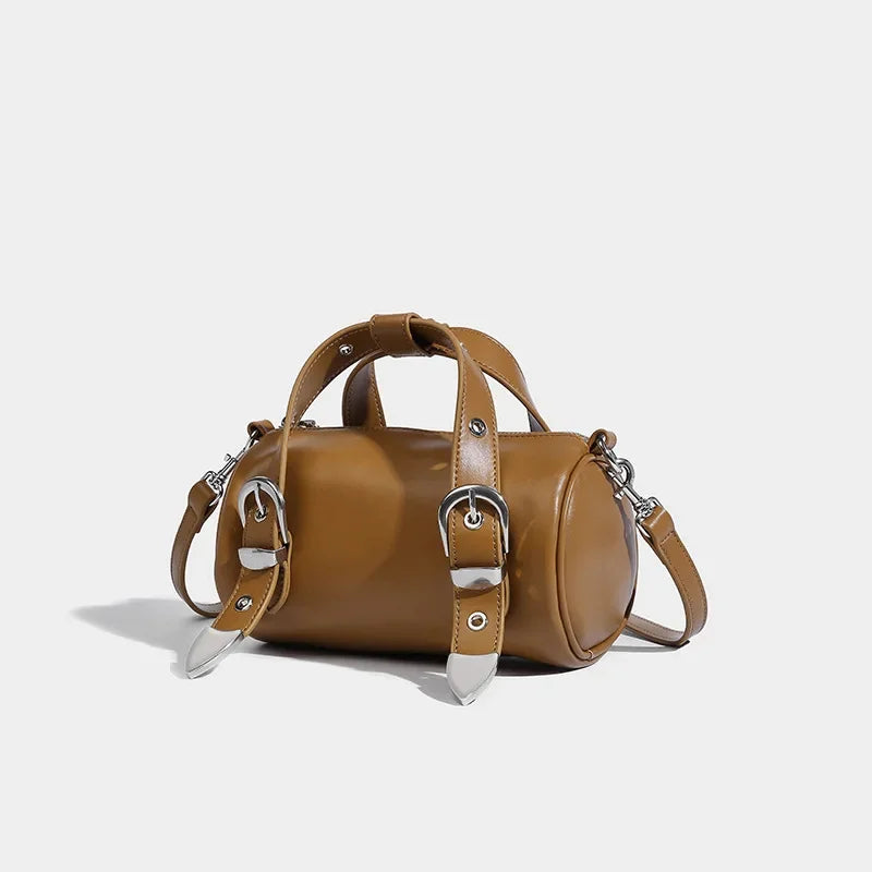 Women's Boston Pillow 2024 New Retro Handbag Casual Niche Shoulder Fashion Versatile Crossbody Small Bag