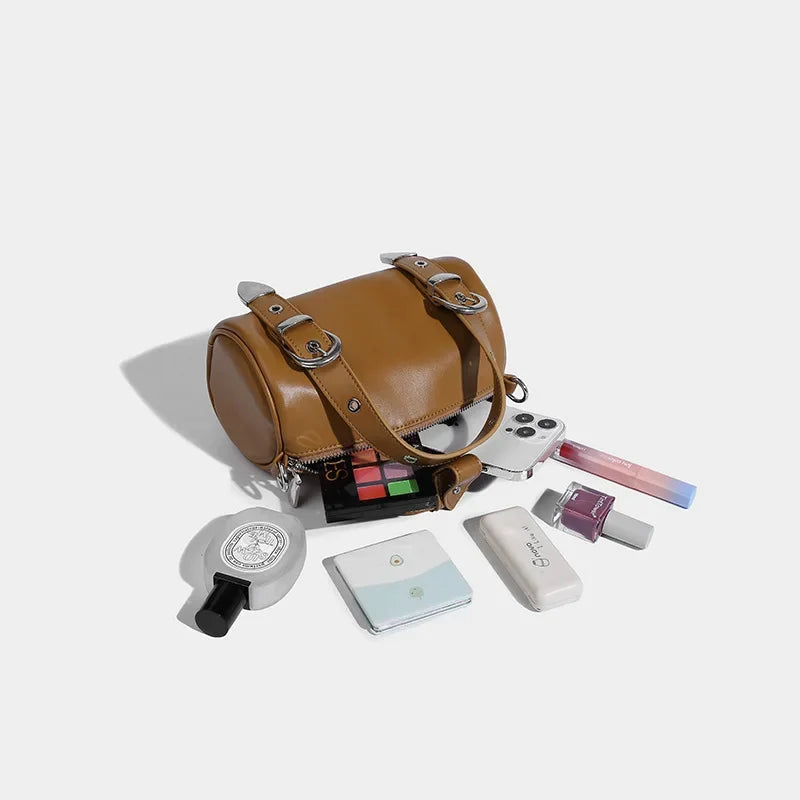 Women's Boston Pillow 2024 New Retro Handbag Casual Niche Shoulder Fashion Versatile Crossbody Small Bag