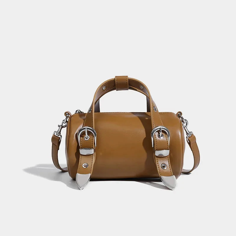 Women's Boston Pillow 2024 New Retro Handbag Casual Niche Shoulder Fashion Versatile Crossbody Small Bag