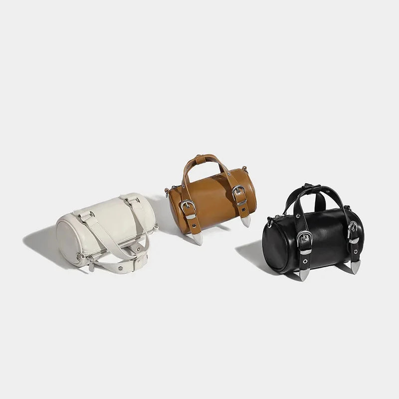 Women's Boston Pillow 2024 New Retro Handbag Casual Niche Shoulder Fashion Versatile Crossbody Small Bag