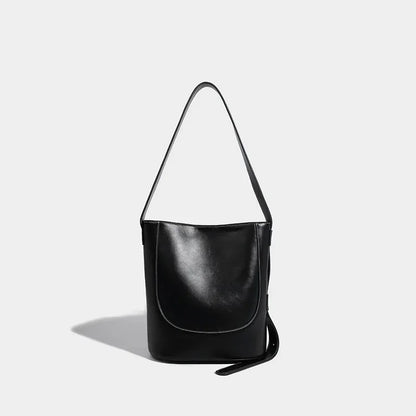 Women's Bucket 2024 Vegetable Basket Large Capacity Simple Casual Handbag High-end Super Soft Shoulder Crossbody Bag