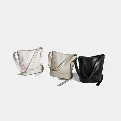 Women's Bucket 2024 Vegetable Basket Large Capacity Simple Casual Handbag High-end Super Soft Shoulder Crossbody Bag