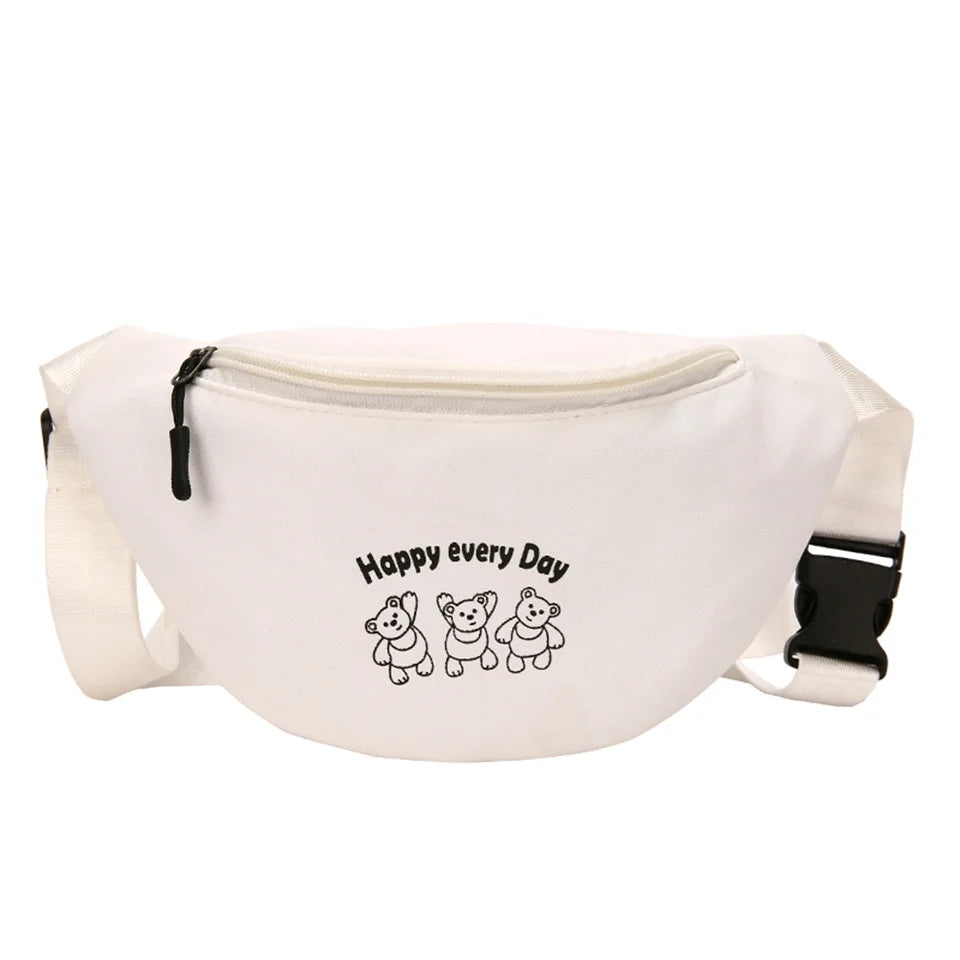 Women's Canvas Chest Bag Female Casual Travel Printing Fashion Lady Waist Pack High Quality Casual Waist Pack