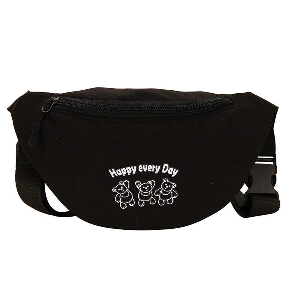 Women's Canvas Chest Bag Female Casual Travel Printing Fashion Lady Waist Pack High Quality Casual Waist Pack