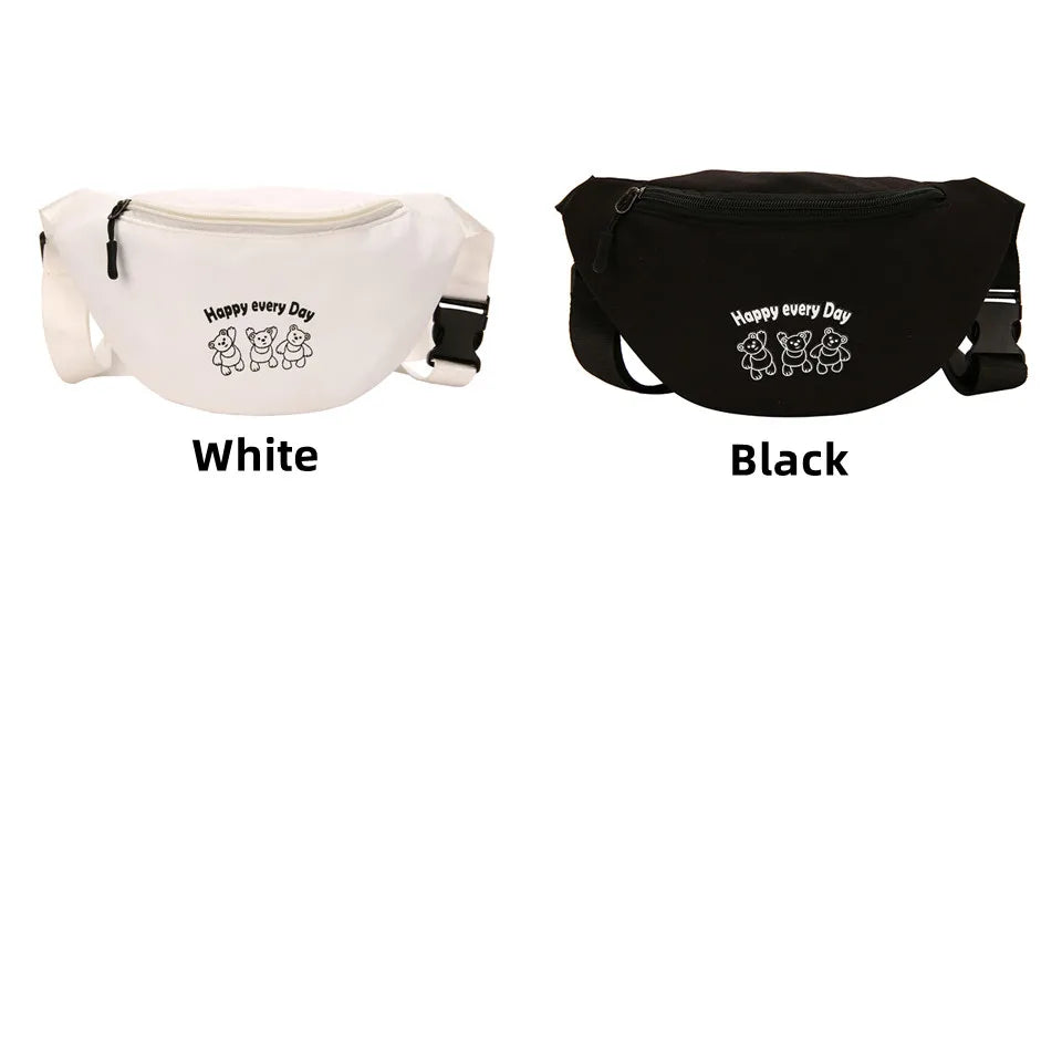 Women's Canvas Chest Bag Female Casual Travel Printing Fashion Lady Waist Pack High Quality Casual Waist Pack