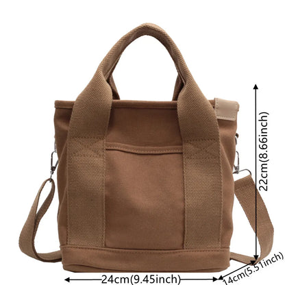 Women's Canvas Fashion Shoulder Bags Luxury Designer Large-capacity Female Crossbody Bags Leisure Convenient Shopping Handbags