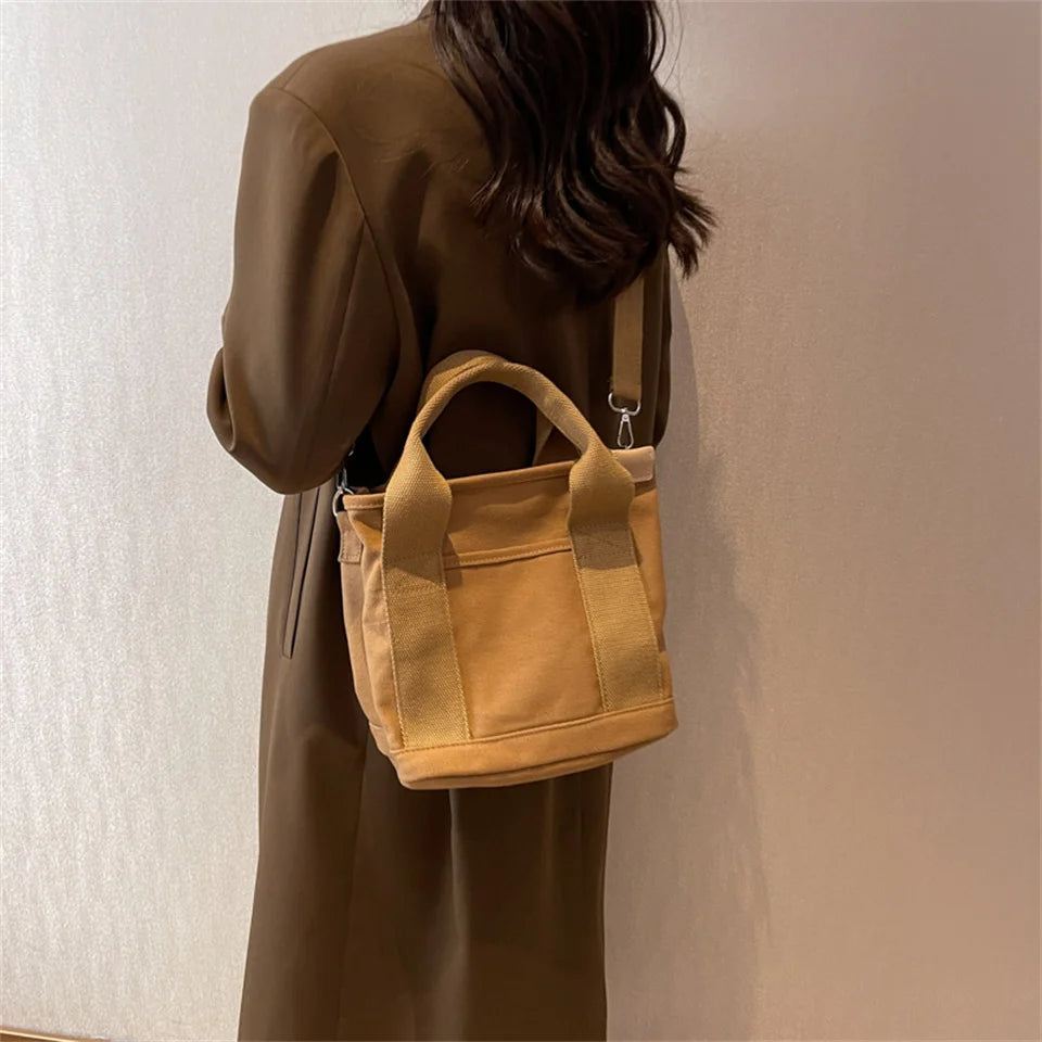 Women's Canvas Fashion Shoulder Bags Luxury Designer Large-capacity Female Crossbody Bags Leisure Convenient Shopping Handbags