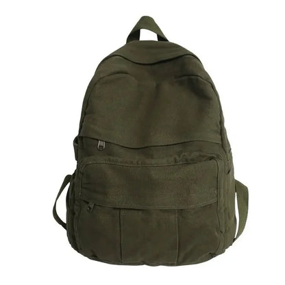 Women's Canvas Soft Schoolbag Fashion College Girls Backpack Travel Ladies Rucksack School Book Bag Pack for Female