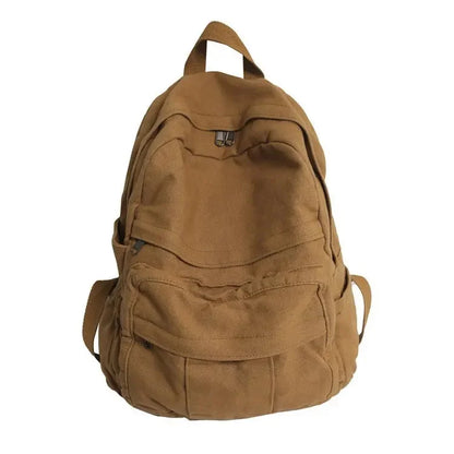 Women's Canvas Soft Schoolbag Fashion College Girls Backpack Travel Ladies Rucksack School Book Bag Pack for Female