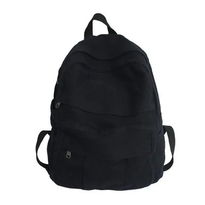 Women's Canvas Soft Schoolbag Fashion College Girls Backpack Travel Ladies Rucksack School Book Bag Pack for Female