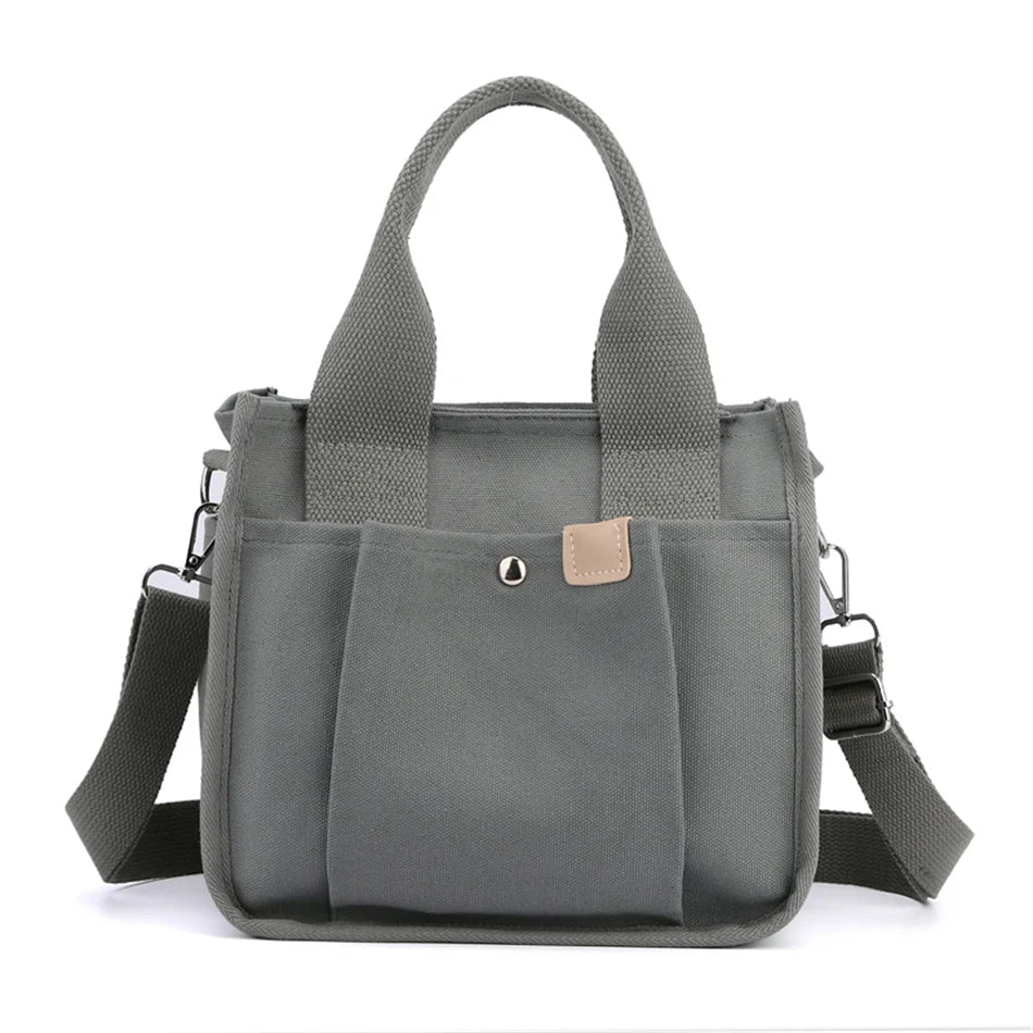 Women's Casual Tote Large Capacity Canvas Crossbody Bag for 2022 Trendy Fashion Shoulder Messenger Lady Bag Female Handbag Purse