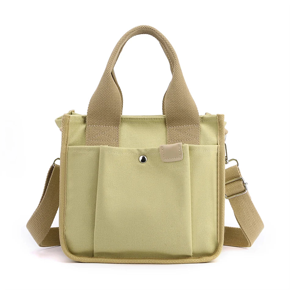 Women's Casual Tote Large Capacity Canvas Crossbody Bag for 2022 Trendy Fashion Shoulder Messenger Lady Bag Female Handbag Purse