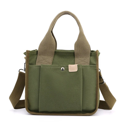 Women's Casual Tote Large Capacity Canvas Crossbody Bag for 2022 Trendy Fashion Shoulder Messenger Lady Bag Female Handbag Purse