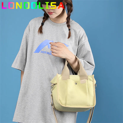 Women's Casual Tote Large Capacity Canvas Crossbody Bag for 2022 Trendy Fashion Shoulder Messenger Lady Bag Female Handbag Purse