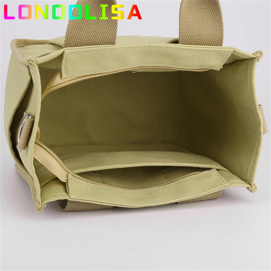 Women's Casual Tote Large Capacity Canvas Crossbody Bag for 2022 Trendy Fashion Shoulder Messenger Lady Bag Female Handbag Purse