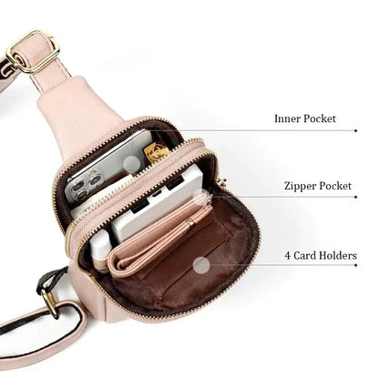Women's Chest Pack Hip Hop Banana Belt Mini High Quality Cross body s Female PU Leather Waist Bags Purse Pocket 2024