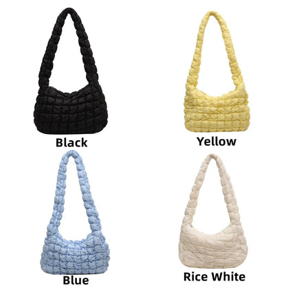 Women's Clouds Pleat Shoulder Bag Ladies Versatile Casual Messenger Bag New Fashion Dumplings Handbags Ladies Underarm Bag