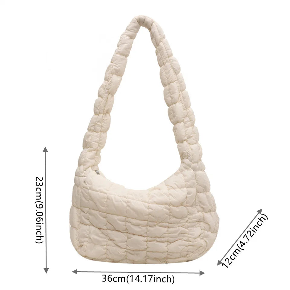 Women's Clouds Pleat Shoulder Bag Ladies Versatile Casual Messenger Bag New Fashion Dumplings Handbags Ladies Underarm Bag