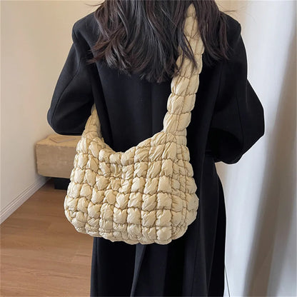 Women's Clouds Pleat Shoulder Bag Ladies Versatile Casual Messenger Bag New Fashion Dumplings Handbags Ladies Underarm Bag