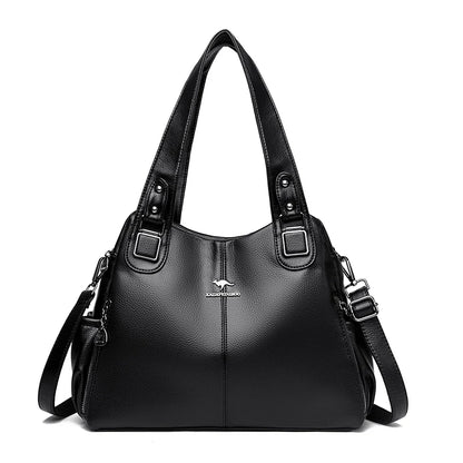 Women's Crossbody Bag Soft Leather Handbag for Women Quality Shoulder Bag Luxury Ladies Large Capacity Casual Tote Sac A Main
