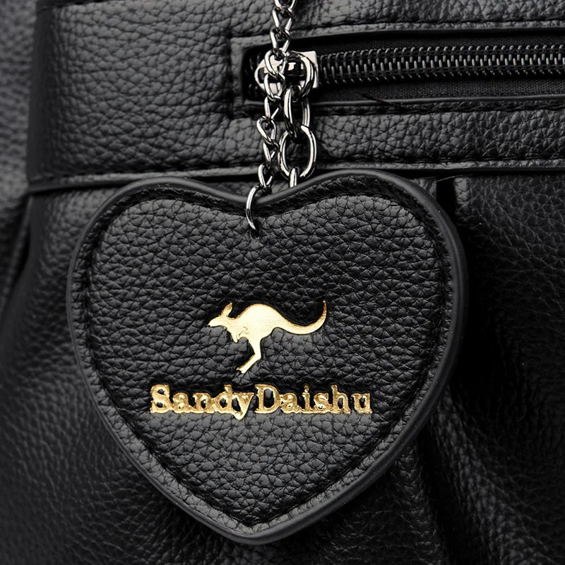 Women's Crossbody Bag Soft Leather Handbag for Women Quality Shoulder Bag Luxury Ladies Large Capacity Casual Tote Sac A Main