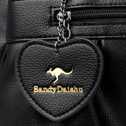 Women's Crossbody Bag Soft Leather Handbag for Women Quality Shoulder Bag Luxury Ladies Large Capacity Casual Tote Sac A Main