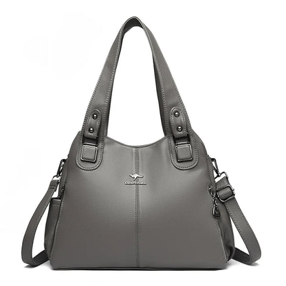 Women's Crossbody Bag Soft Leather Handbag for Women Quality Shoulder Bag Luxury Ladies Large Capacity Casual Tote Sac A Main