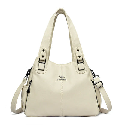 Women's Crossbody Bag Soft Leather Handbag for Women Quality Shoulder Bag Luxury Ladies Large Capacity Casual Tote Sac A Main
