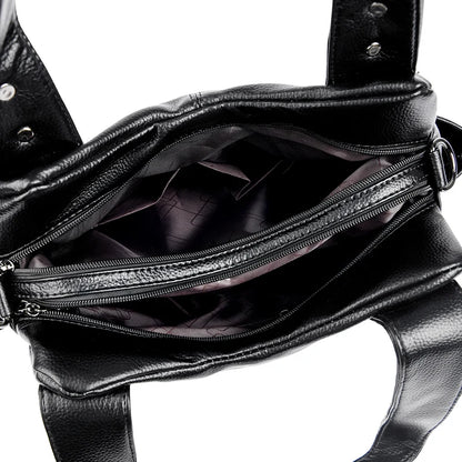 Women's Crossbody Bag Soft Leather Handbag for Women Quality Shoulder Bag Luxury Ladies Large Capacity Casual Tote Sac A Main