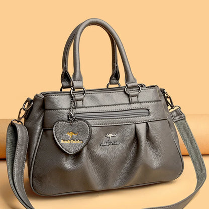 Women's Crossbody Bag Soft Leather Handbag for Women Quality Shoulder Bag Luxury Ladies Large Capacity Casual Tote Sac A Main