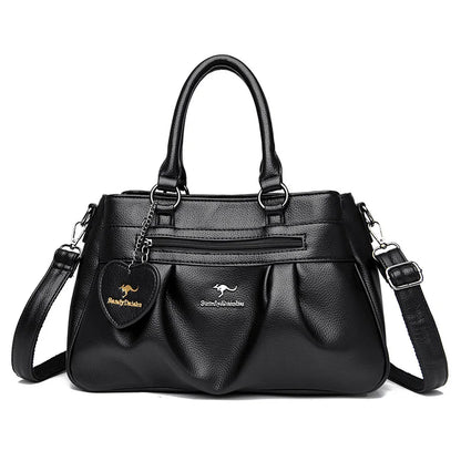 Women's Crossbody Bag Soft Leather Handbag for Women Quality Shoulder Bag Luxury Ladies Large Capacity Casual Tote Sac A Main