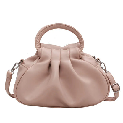 Women's Crossbody Bags 2024 New Retro Pleated Bag Girls Vintage Cloud Bag Handbag Shoulder Bags Mini Messenger Bag