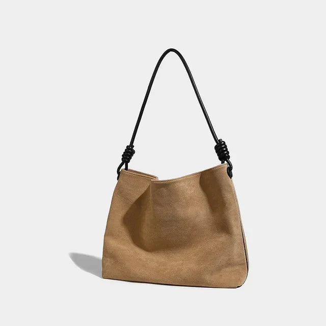 Women's Crossbody Large capacity Retro Velvet Fabric 2024 New Autumn And Winter Single Shoulder Commuting Tote Bag For Women