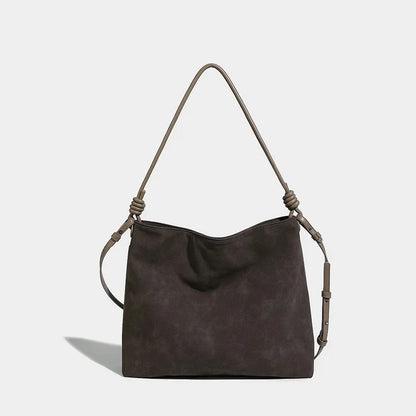Women's Crossbody Large capacity Retro Velvet Fabric 2024 New Autumn And Winter Single Shoulder Commuting Tote Bag For Women